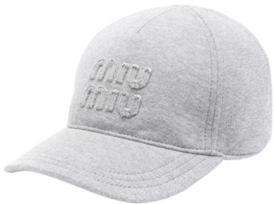 Topi Besbol Kapas MIU MIU Logo Sulaman Kelabu Wanita. 5HC1792C30 Buy Topi Besbol Kapas MIU MIU Logo Sulaman Kelabu Wanita. 5HC1792C30