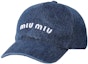 Buy MIU MIU Topi Baseball Denim Kapas Logo Bordir Unisex Gaya Pasangan. 5HC179-2F3W