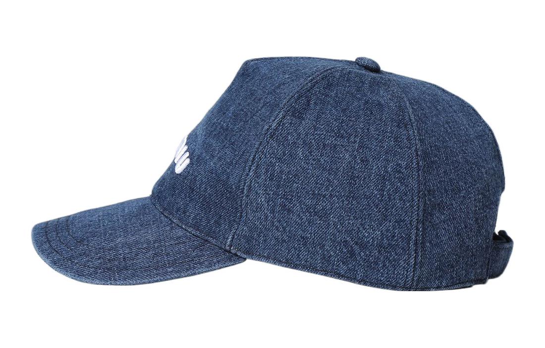Lookbook MIU MIU Topi Baseball Denim Kapas Logo Bordir Unisex Gaya Pasangan. 5HC179-2F3W