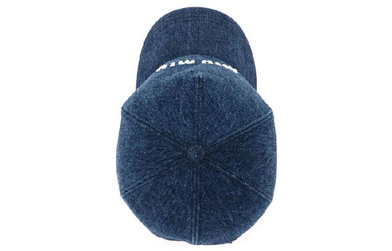 Purchase MIU MIU Topi Baseball Denim Kapas Logo Bordir Unisex Gaya Pasangan. 5HC179-2F3W