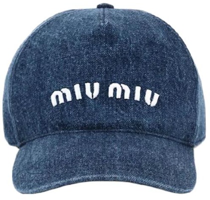 MIU MIU Topi Baseball Denim Kapas Logo Bordir Unisex Gaya Pasangan. 5HC179-2F3W Details for MIU MIU Topi Baseball Denim Kapas Logo Bordir Unisex Gaya Pasangan. 5HC179-2F3W