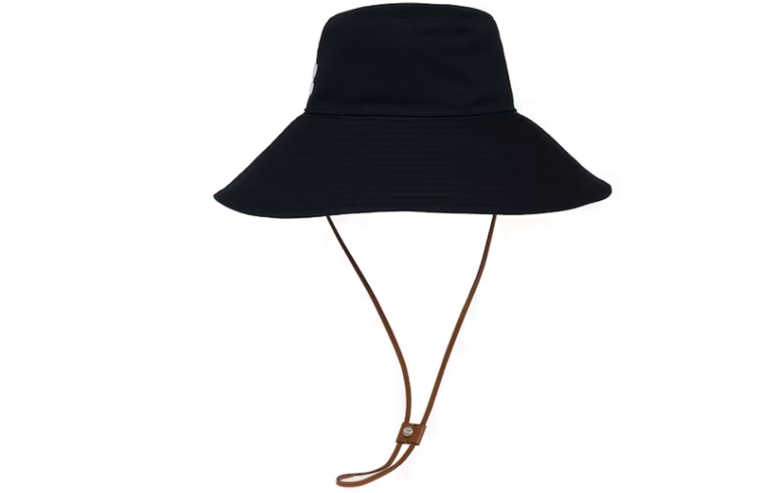 MIU MIU Embroidered Logo Navy Blue Unisex Bucket Hat Couples Style. 5HC220-2DXI-F022X