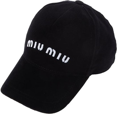 MIU MIU 刺绣天鹅绒棒球帽 男女同款时尚款式. 5HC179-068-F0967 Lookbook MIU MIU 刺绣天鹅绒棒球帽 男女同款时尚款式. 5HC179-068-F0967