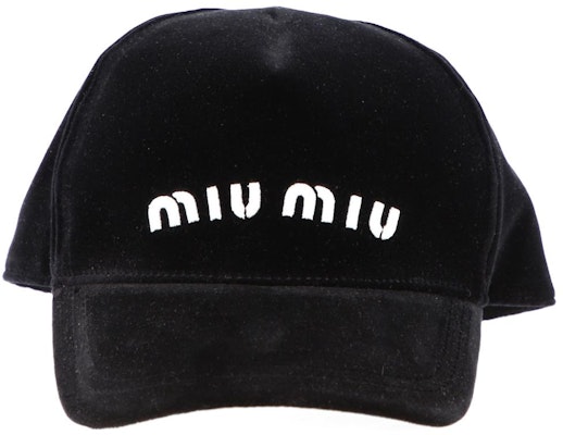 MIU MIU 刺绣天鹅绒棒球帽 男女同款时尚款式. 5HC179-068-F0967 Shop MIU MIU 刺绣天鹅绒棒球帽 男女同款时尚款式. 5HC179-068-F0967