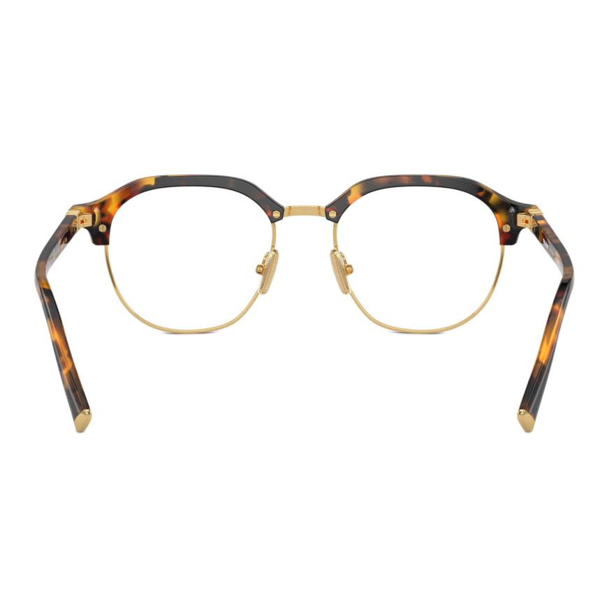 Shop MIU MIU 眼镜 不规则光学架 - 龟壳纹, 男女通用款式. MU10XV-VAU1O1