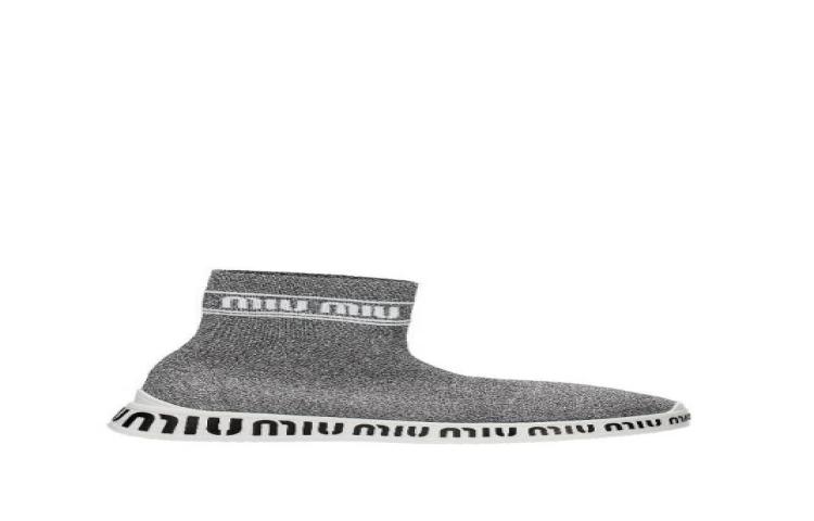 MIU MIU Fabric Sneakers 'Silver' 圖 2