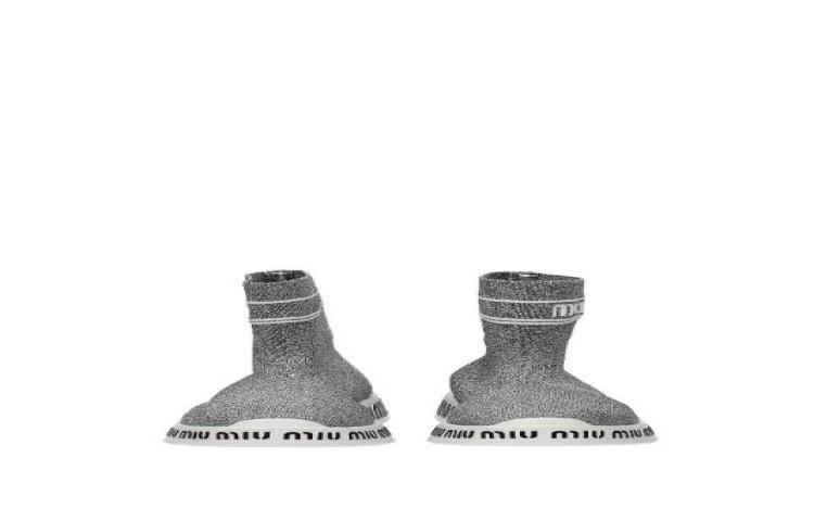 MIU MIU Fabric Sneakers 'Silver' 圖 3