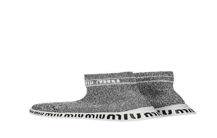 MIU MIU Fabric Sneakers 'Silver' 圖 4