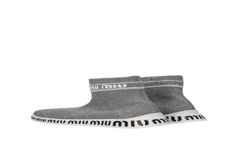 MIU MIU Fabric Sneakers 'Silver' 圖 8