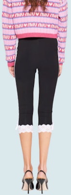 MIU MIU 2021秋冬粉色条纹徽标羊毛针织衫男女同款。 MML427-1RR1-F0028 5