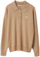 MIU MIU FW23 Logo Embroidered Button-Up Long Sleeve Polo Unisex Snow White. MML812-13KZ-F0627-S-232 MIU MIU FW23 Logo Embroidered Button-Up Long Sleeve Polo Unisex Snow White. MML812-13KZ-F0627-S-232