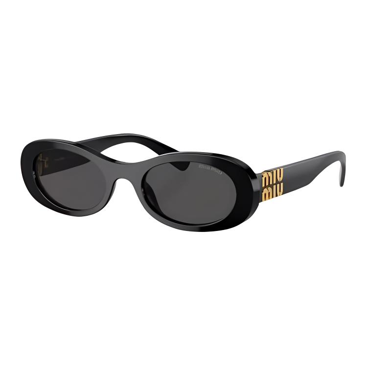 MIU MIU Irregular Full-Frame Acetate Black Sunglasses for Men. MU06ZS1AB5S0