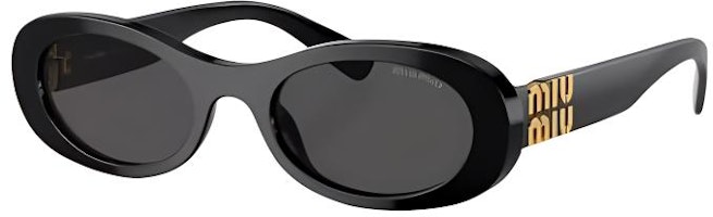 MIU MIU Irregular Full-Frame Acetate Black Sunglasses for Men. MU06ZS1AB5S0 MIU MIU Irregular Full-Frame Acetate Black Sunglasses for Men. MU06ZS1AB5S0