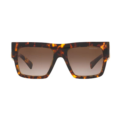 MIU MIU Irregular Plastic Sunglasses Brown MU10WSVAU6S1