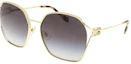 Buy MIU MIU 不规则金属造型太阳镜 金色 52WSSOLEZVN5D1