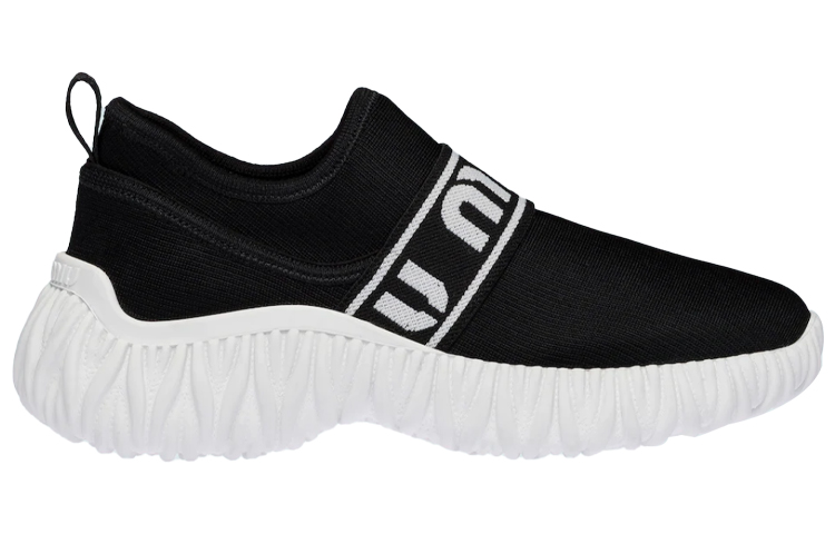 Order MIU MIU Kasut Kain Slip-On 'Hitam Putih' 5S374D_3KEV_F0002_F_010