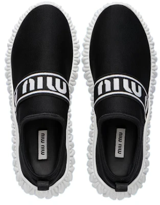 MIU MIU Kasut Kain Slip-On 'Hitam Putih' 5S374D_3KEV_F0002_F_010 Purchase MIU MIU Kasut Kain Slip-On 'Hitam Putih' 5S374D_3KEV_F0002_F_010