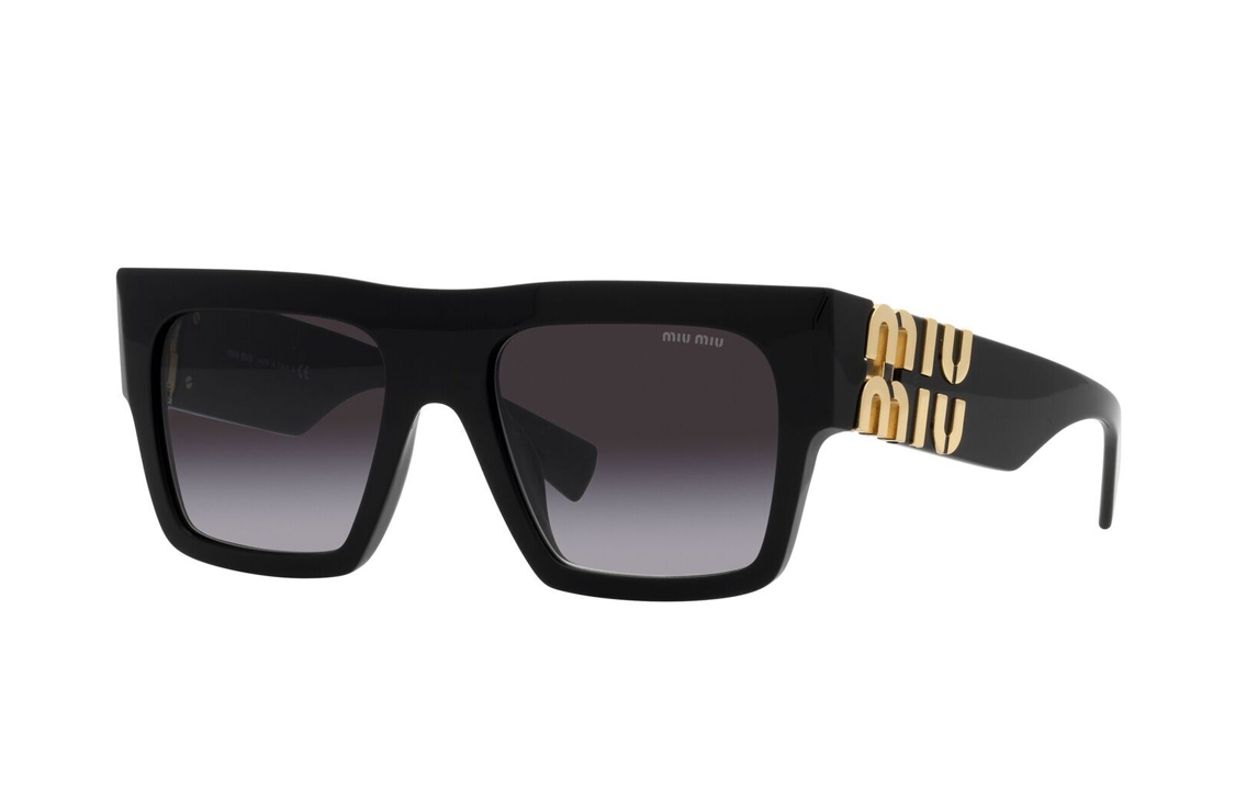 Order 미우미우 레터 로고 블랙 선글라스 남녀공용 커플용 불규칙 프레임. 0MU10WS1AB5D1