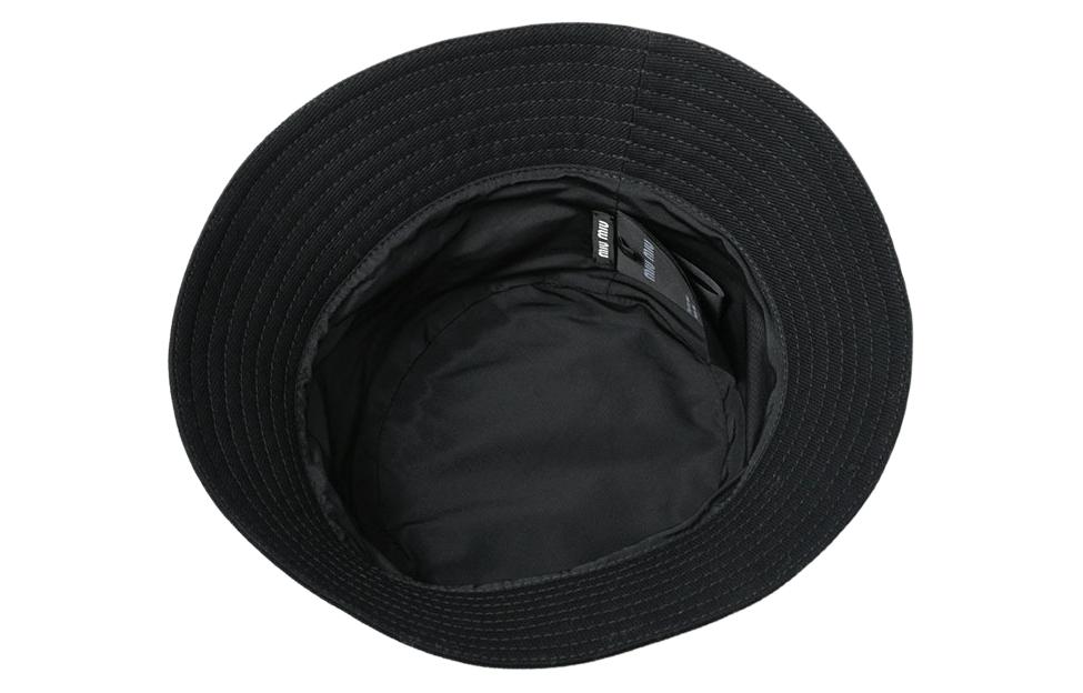 Purchase MIU MIU Logo Decor Polyester Unisex Black Bucket Hat for Couples. 102464384