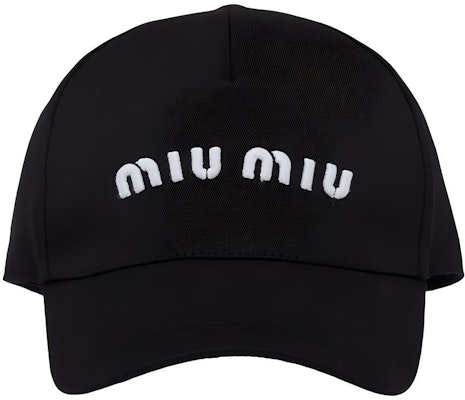 MIU MIU Logo Embroidered Cotton Baseball Cap Unisex Black. 5HC1792DOQ-F0967 Buy MIU MIU Logo Embroidered Cotton Baseball Cap Unisex Black. 5HC1792DOQ-F0967