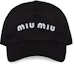 Order MIU MIU Logo Embroidered Cotton Baseball Cap Unisex Black. 5HC1792DOQ-F0967
