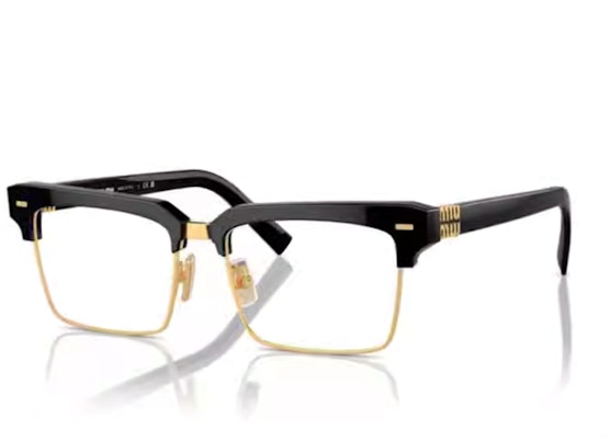 MIU MIU Logo Eyeglasses Black Browline Frame Unisex Optical Glasses 0MU11XV16K1O154 Order MIU MIU Logo Eyeglasses Black Browline Frame Unisex Optical Glasses 0MU11XV16K1O154