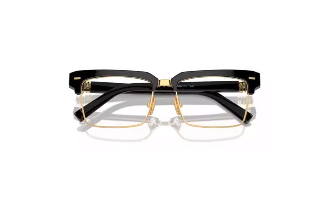 Shop MIU MIU Logo Eyeglasses Black Browline Frame Unisex Optical Glasses 0MU11XV16K1O154