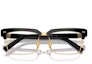 Shop MIU MIU Logo Eyeglasses Black Browline Frame Unisex Optical Glasses 0MU11XV16K1O154