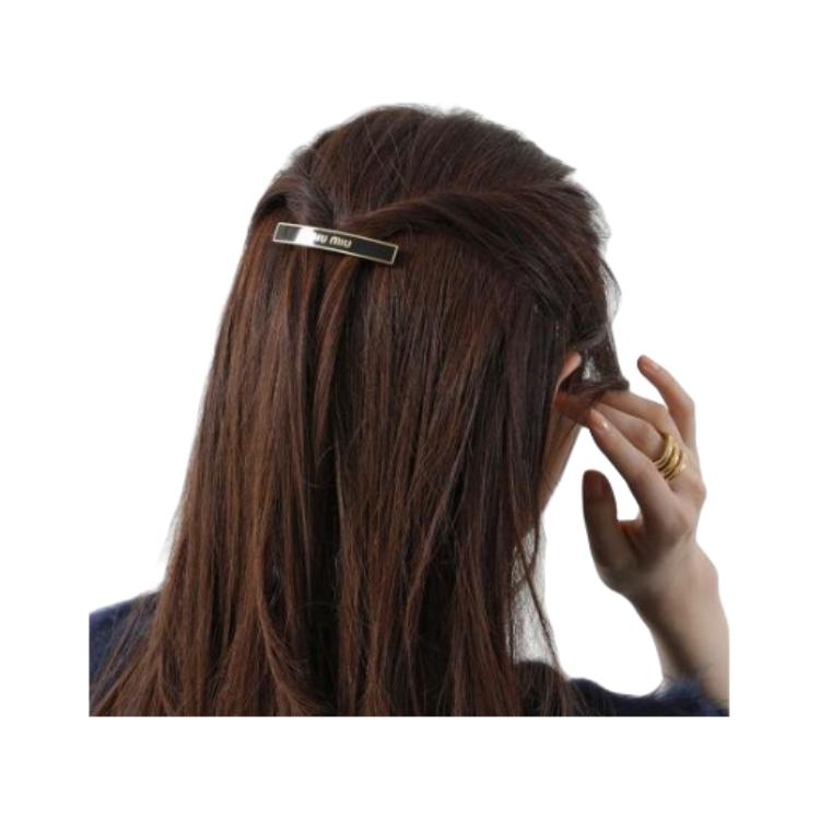 Details for MIU MIU 女士黑色金属logo发夹. 5IF1722F6T