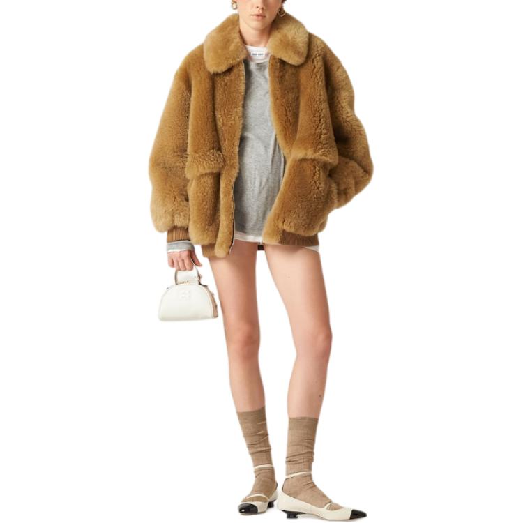 MIU MIU Logo Patch Knit Crewneck Long Sleeve Oversized Tee Grey SS23 Unisex. MJL939-121U-F0D32-S-231 圖 5