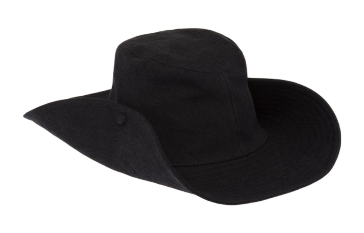 Lookbook MIU MIU ロゴプリントハット 男女兼用 カップルスタイル - ブラック 5HC221-2F3W-F0967