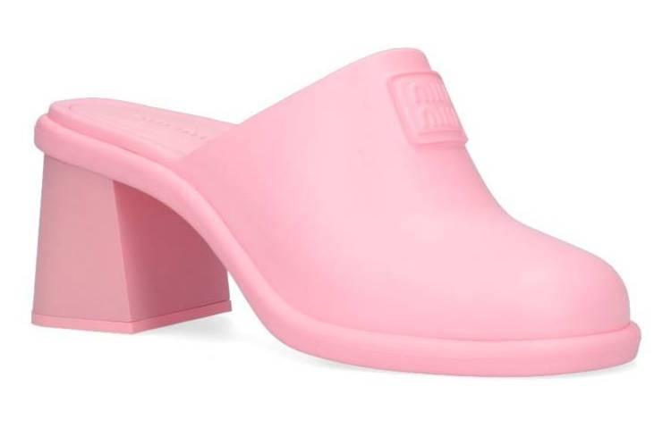 MIU MIU Logo Rubber Mules 'Pink' 圖 2