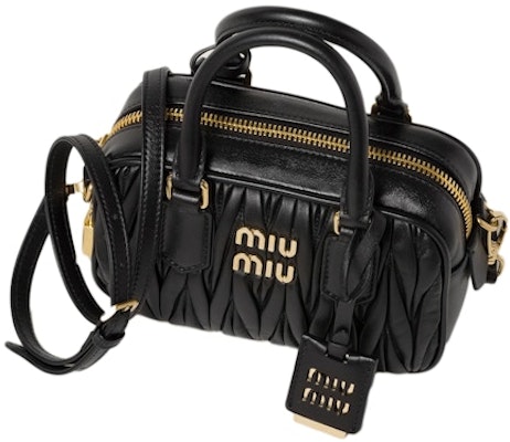 Miu Miu Matelasse Nappa Leather Top-Handle Bag Black Order Miu Miu Matelasse Nappa Leather Top-Handle Bag Black