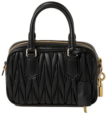 Miu Miu Matelasse Nappa Leather Top-Handle Bag Black Lookbook Miu Miu Matelasse Nappa Leather Top-Handle Bag Black