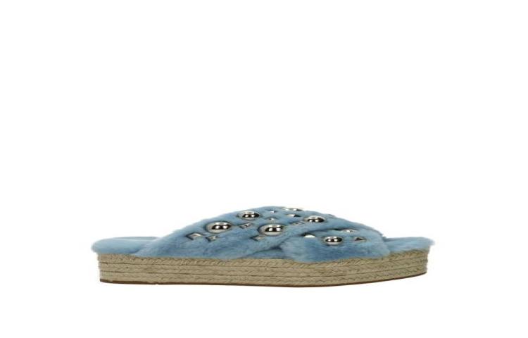 MIU MIU Miu Mitsu Slippers 'Heavenly Light Blue Fur' 圖 8
