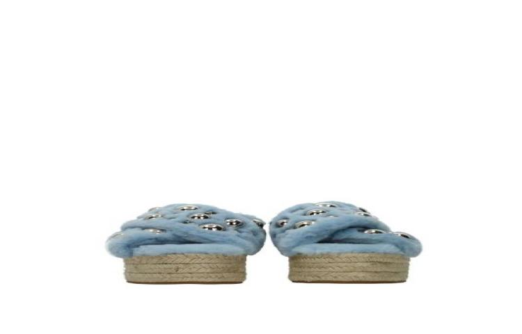MIU MIU Miu Mitsu Slippers 'Heavenly Light Blue Fur' 圖 9