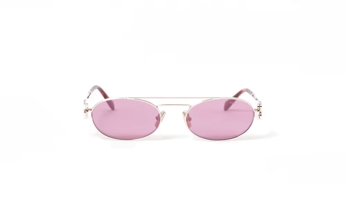 MIU MIU Oval Metal Sunglasses - Gold Unisex Shades for Couples Sun Protection SMU54ZEZVNFE50DC053 圖 3