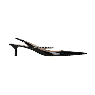 MIU MIU Patent Leather Sandals 'Black'