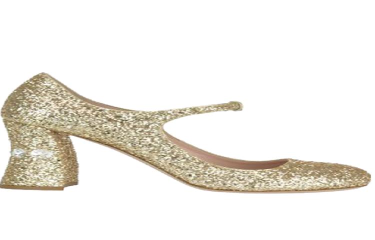 MIU MIU Prada Metallic High Heels 'Gold'