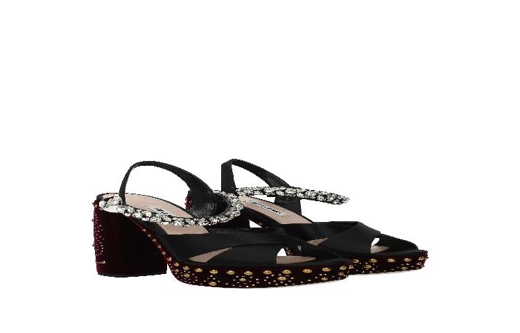 MIU MIU Pre 'Raso Velluto Nero Bordeaux'