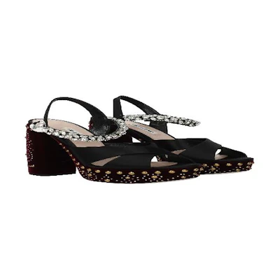 MIU MIU Pre 'Raso Velluto Nero Bordeaux'