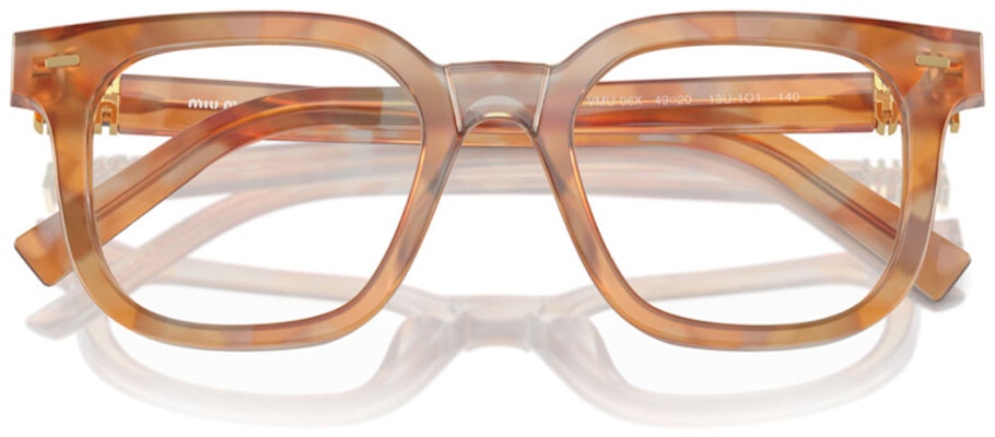 MIU MIU Cermin Mata Optikal Segi Empat Acetate Cetakan Unisex Coklat. MU06XVF-13U1O1 Details for MIU MIU Cermin Mata Optikal Segi Empat Acetate Cetakan Unisex Coklat. MU06XVF-13U1O1