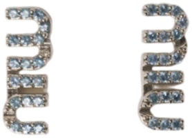 MIU MIU Sapphire Steel Gray Earrings for Women. 5IO0592DNC MIU MIU Sapphire Steel Gray Earrings for Women. 5IO0592DNC