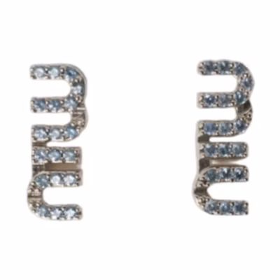 MIU MIU Sapphire Steel Gray Earrings for Women. 5IO0592DNC