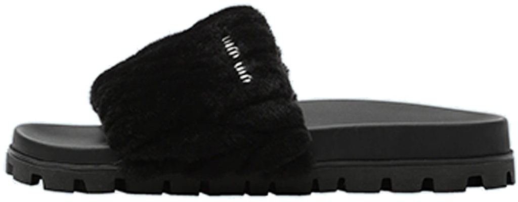 MIU MIU Selipar Shearling 'Hitam' 5XX522_2DNU_F0002_F_D010 Buy MIU MIU Selipar Shearling 'Hitam' 5XX522_2DNU_F0002_F_D010