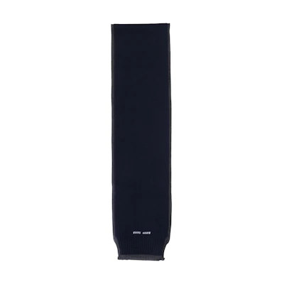 MIU MIU Solid Color Cashmere Knit Scarf Unisex Couples Black. 5FS084_15RK_F095J