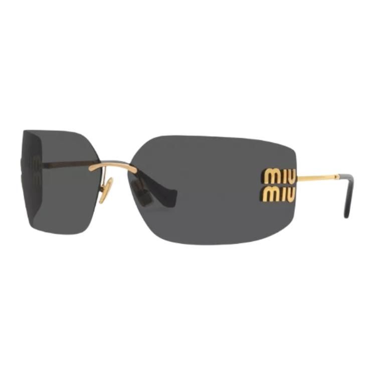 MIU MIU Square Acetate Nylon Metal Sunglasses Gold/Black for Men SMU54Y-5AK5S0 圖 2
