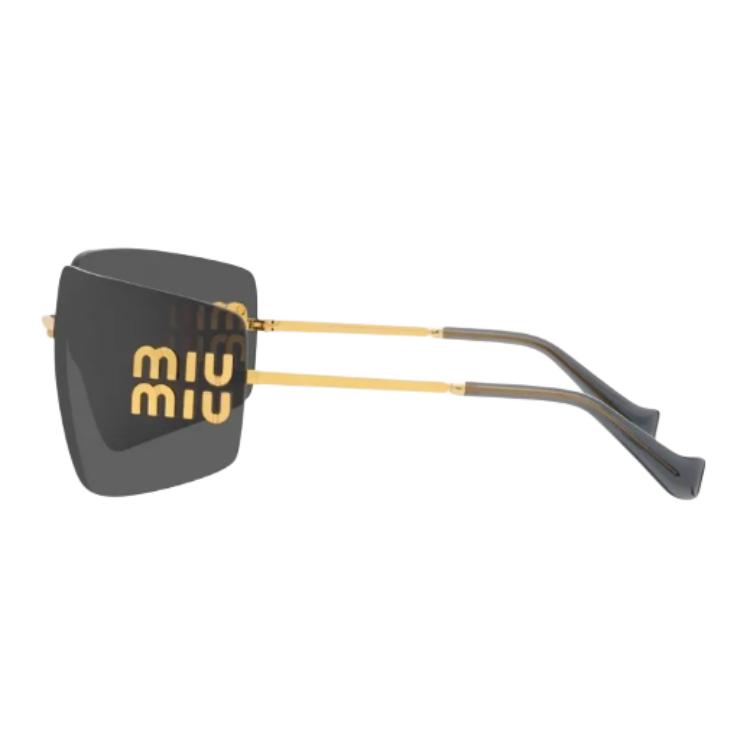 MIU MIU Square Acetate Nylon Metal Sunglasses Gold/Black for Men SMU54Y-5AK5S0 圖 3