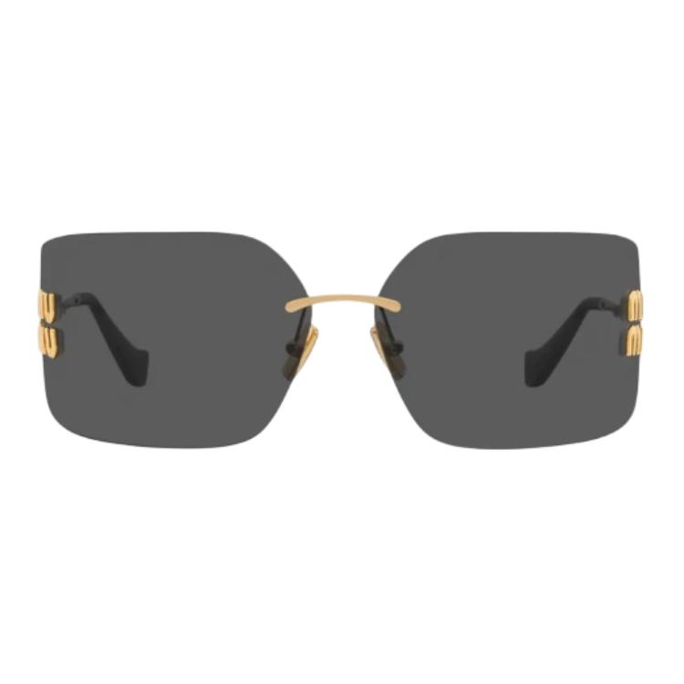 MIU MIU Square Acetate Nylon Metal Sunglasses Gold/Black for Men SMU54Y-5AK5S0 圖 4