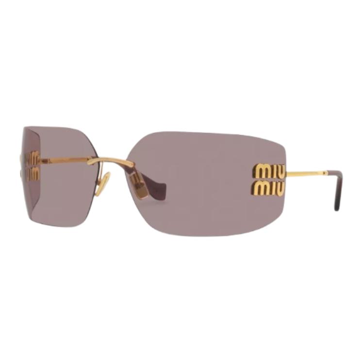 MIU MIU Square Acetate Nylon Metal Sunglasses Gold/Black for Men SMU54Y-5AK5S0 圖 6